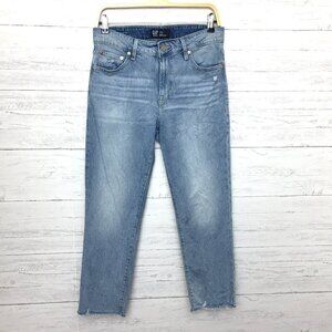 Gap Denim Women's Slim Boyfriend Ankle Frayed Hems Stretch size 2 length 25"